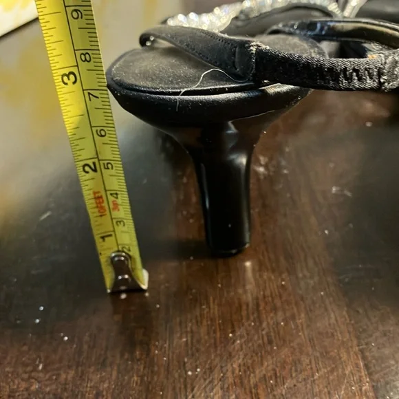 Nina Black Heels with Crystal Dragonfly Embellishments - Picture 3 of 3